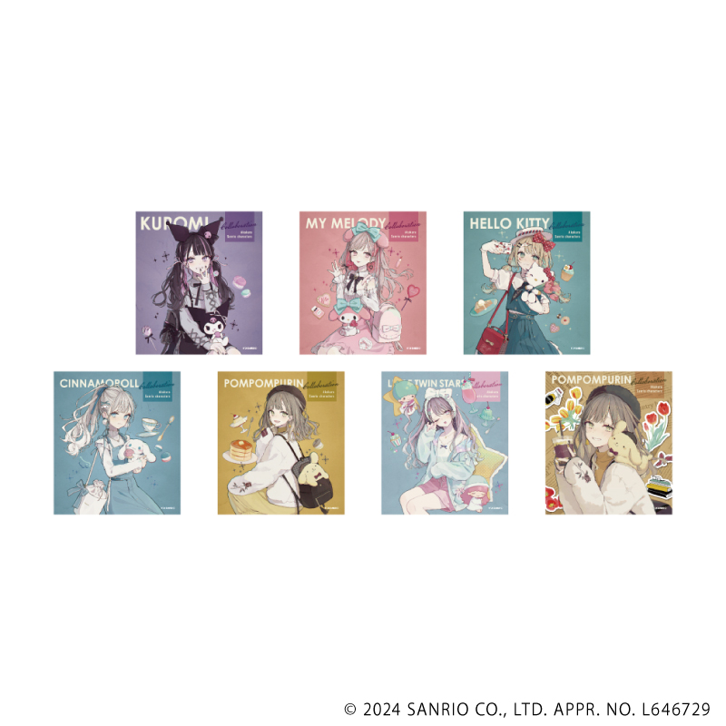 ミニ色紙「赤倉×サンリオキャラクターズ」01/ブラインド(全7種)(描き 